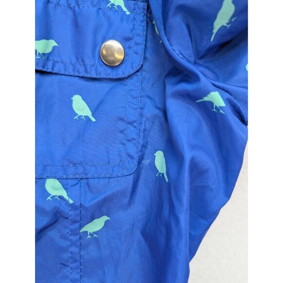 Mossimo Women's Jacket Size M Windbreaker Water Resistant Bird Print Hood - Picture 9 of 16